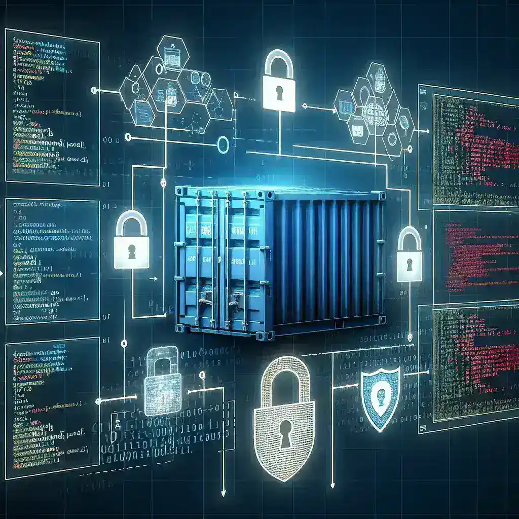 Alt text: "Herramientas esenciales para verificar la integridad de imágenes de contenedores, ilustrando conceptos de seguridad en la Guía Completa de Seguridad."