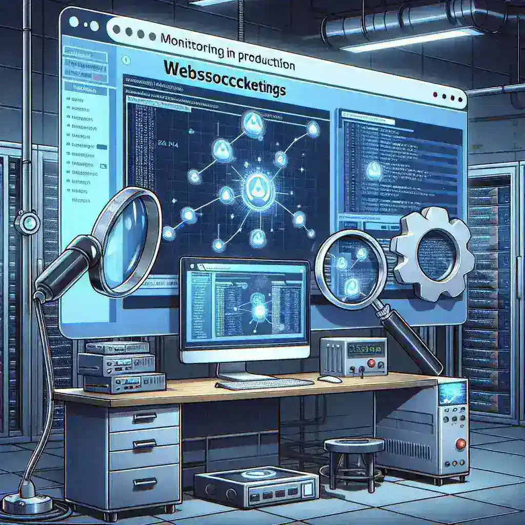 "Captura de pantalla de herramientas de monitoreo para WebSockets en producción, destacando gráficos de rendimiento y análisis en tiempo real para optimizar aplicaciones web - Guía Completa 2024."