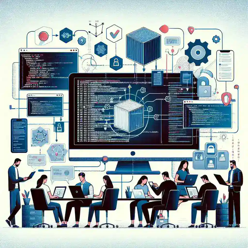 "Imagen que ilustra herramientas de verificación de integridad de imágenes de contenedores en DevOps, incluyendo logos de software, gráficos y ejemplos de uso en la seguridad de aplicaciones"