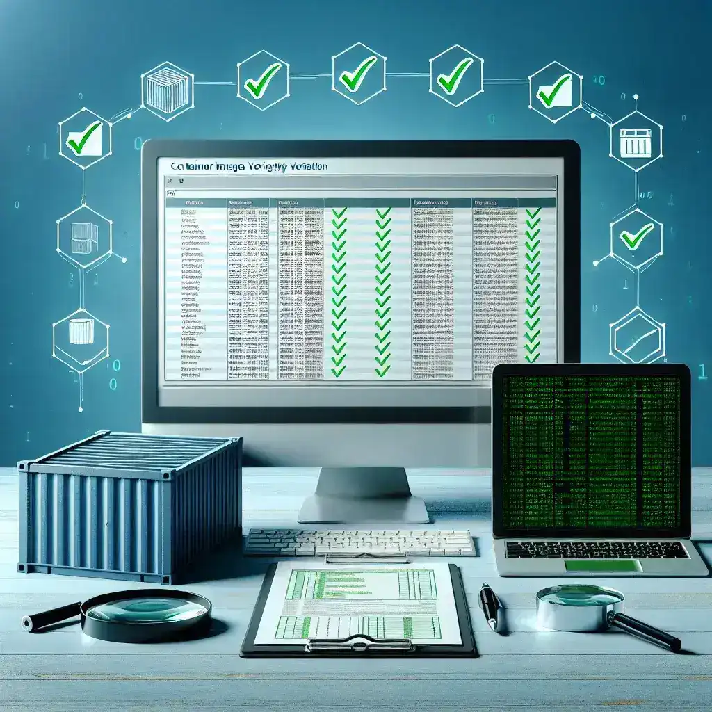 "Herramientas para verificar la integridad de imágenes de contenedores: Ejemplo de software de seguridad que garantiza la protección y autenticidad de datos en entornos digitales."